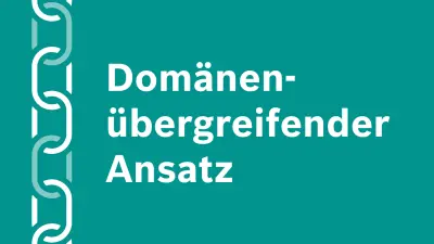 Eine Wortgrafik für den Begriff domänenübergreifender Ansatz