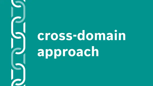 A word graphic for the term cross-domain approach