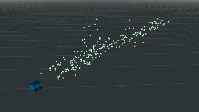 Imaging-Radarsystem  von Bosch Engineering, automatisierte Landmaschinen, Rohdaten-Punktewolke aus dem bildgebenden Radar