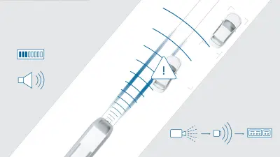 Foto eines Kollisionswarnungs Systems