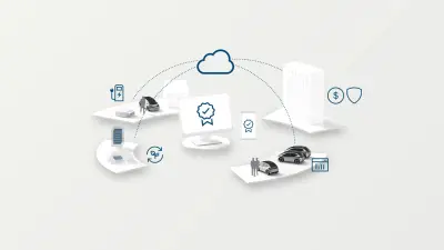 Grafischer Überblick der Lösungen von Bosch Engineering zu Restwertzertifikaten für Batterien in der E-Mobilität