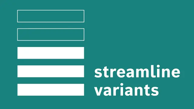 Wortgrafik streamline variants Energiemanagement 