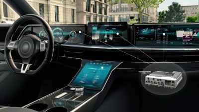 Vehicle components and communication systems from Bosch Engineering are utilized in powertrain and control systems, as well as the vehicle interior. 