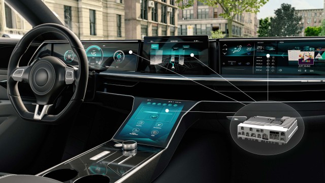 Vehicle components and communication systems from Bosch Engineering are utilized in powertrain and control systems, as well as the vehicle interior. 